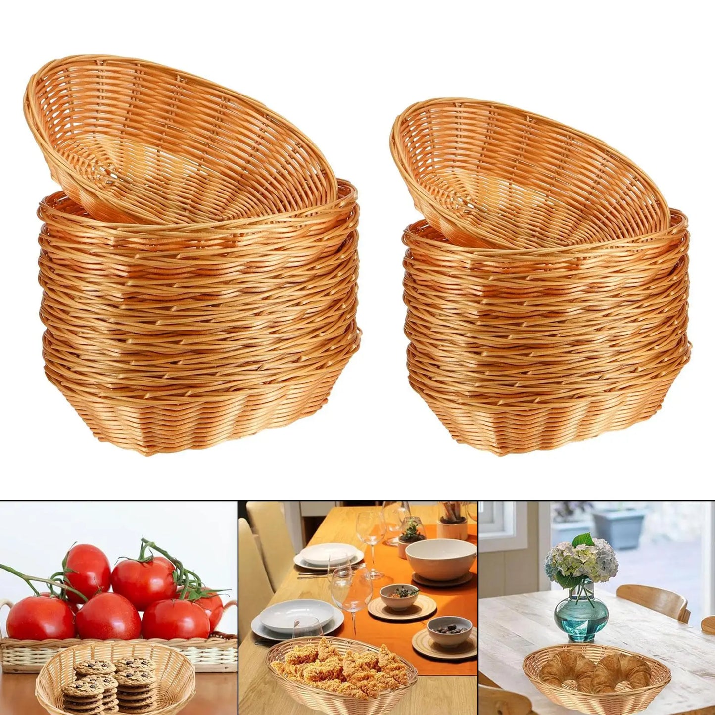 10Pcs Bread Serving Baskets