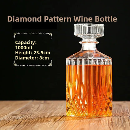 High-End Lead-Free Transparent Glass Decanter