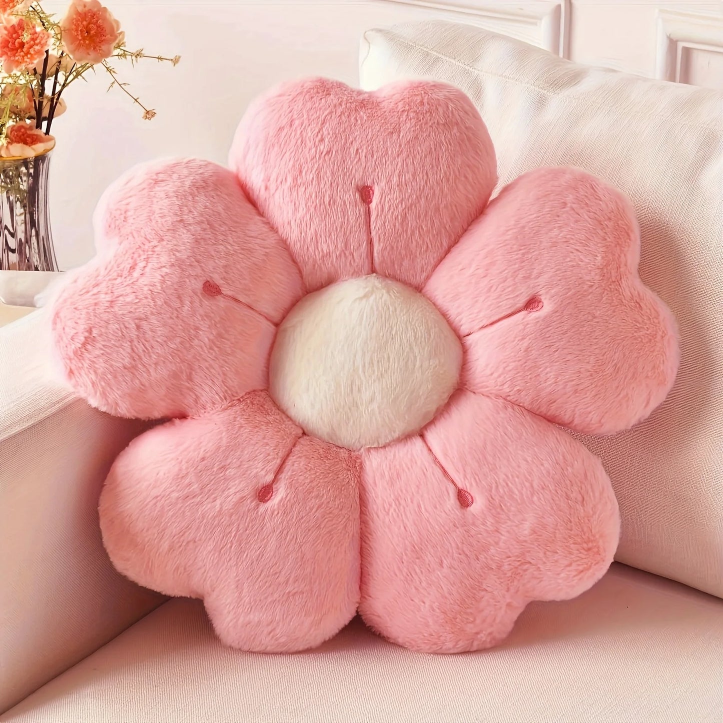Plush Pillow Comfortable Daisy Flower Shaped