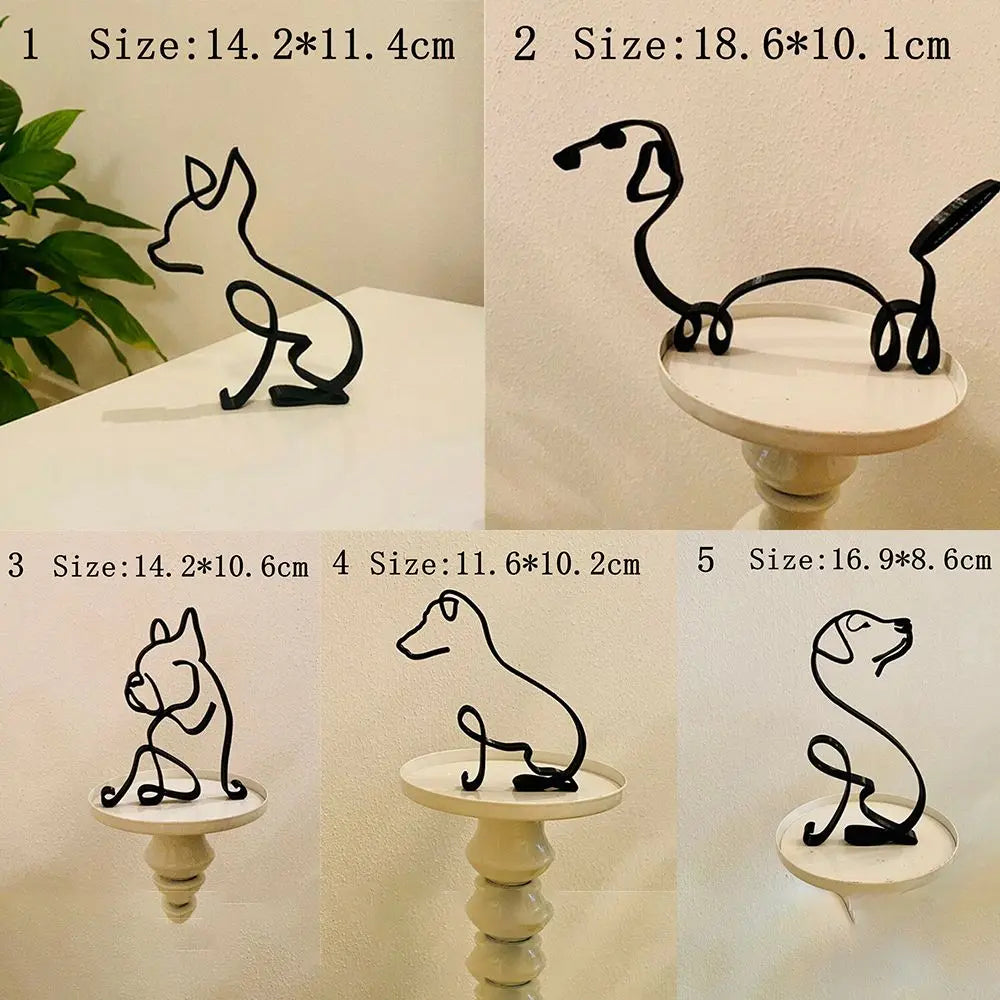 Wrought Iron Dog Statue