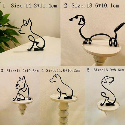 Wrought Iron Dog Statue