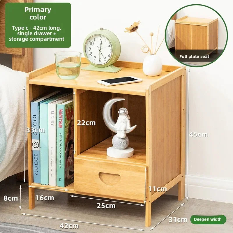 Bedside Nightstand Solid Wood