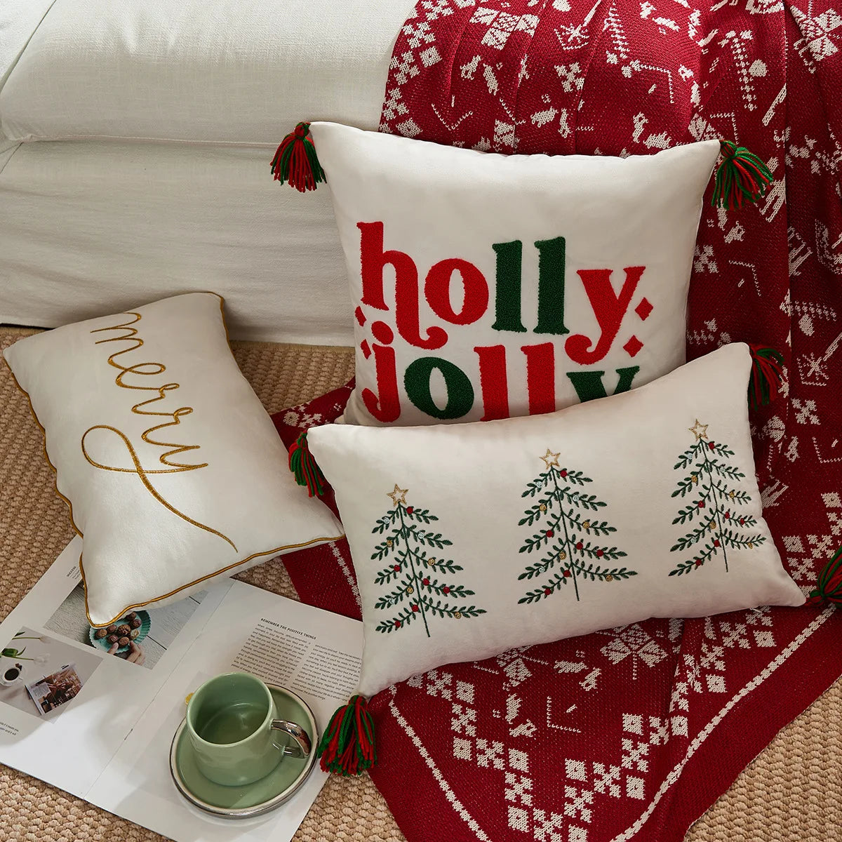 1PCS 30x50CM Christmas Pillow (Cover only)