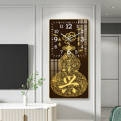 Large Modern Wall Clock with LCD Display