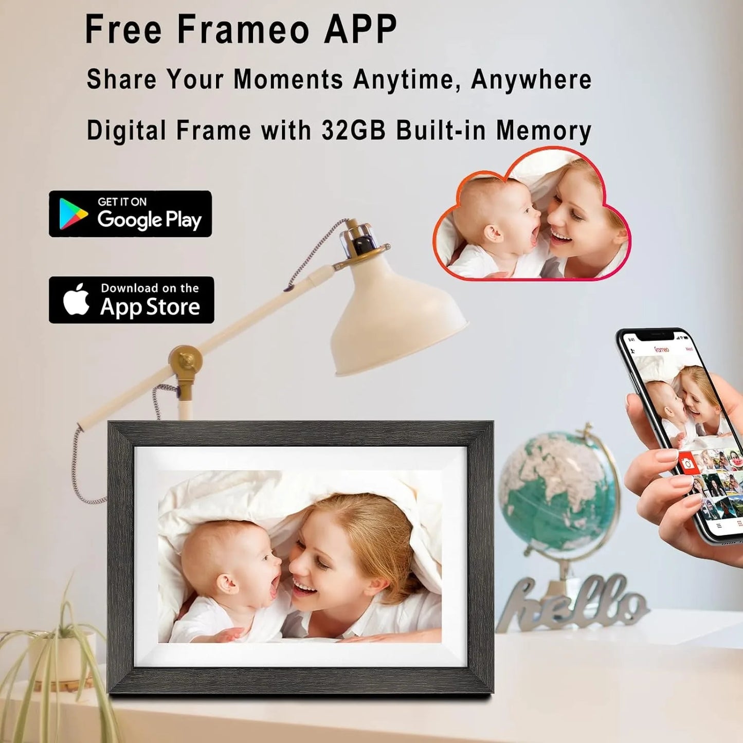 Digital Photo Frame，10.1 Inch