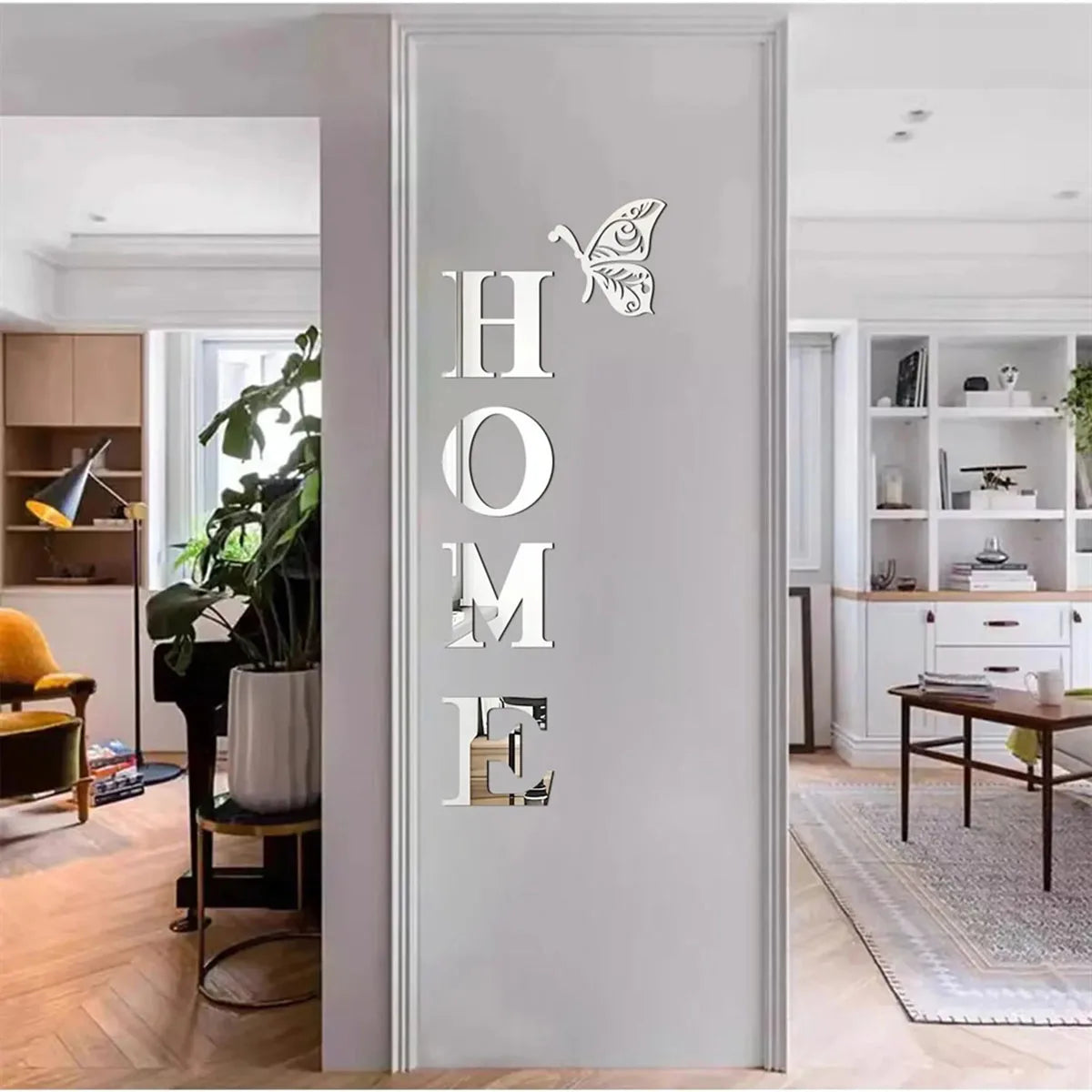 Home Logo 3D Mirror Wall Sticker,