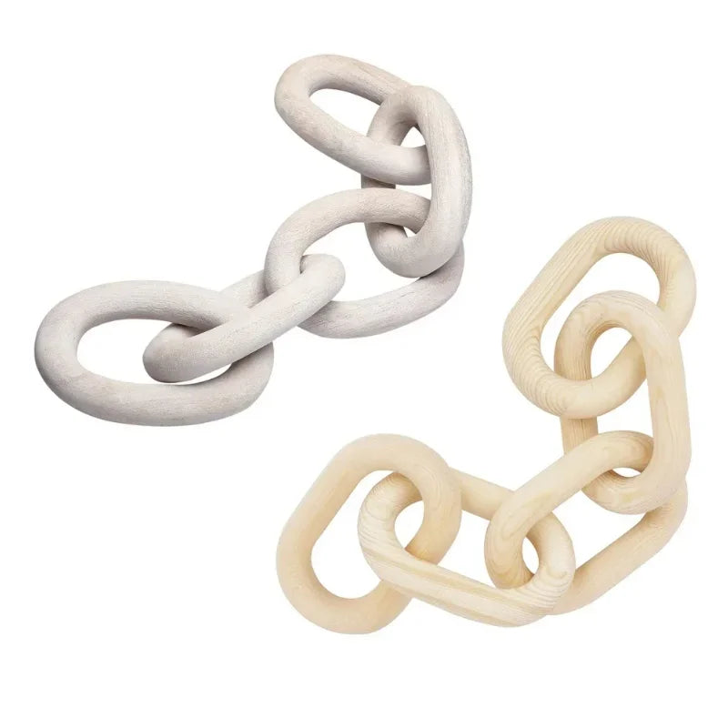 Wooden Chain Link Decor Accent
