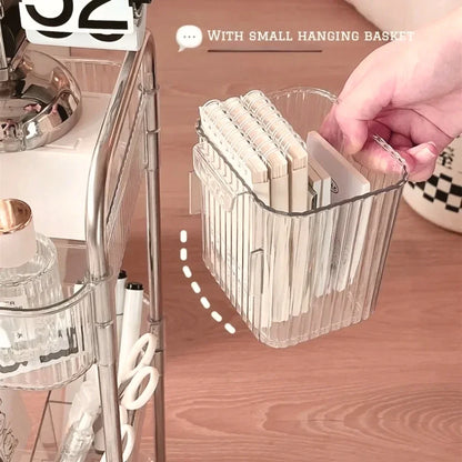 2/3/4 Layers Transparent Storage Rack Trolley