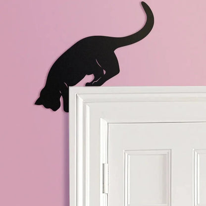 Cat looking down Door Topper Decoration