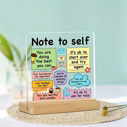 Inspirational Acrylic Positive Affirmation Self-love Reminder