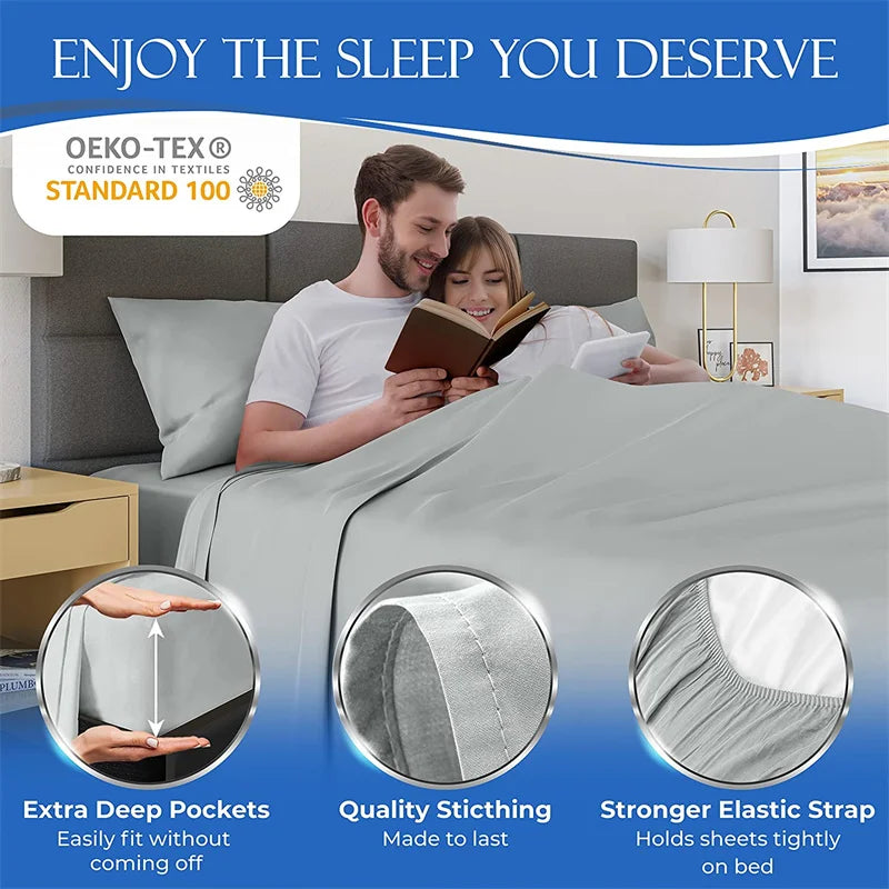 Luxury 100% Bamboo Bed Sheet Set