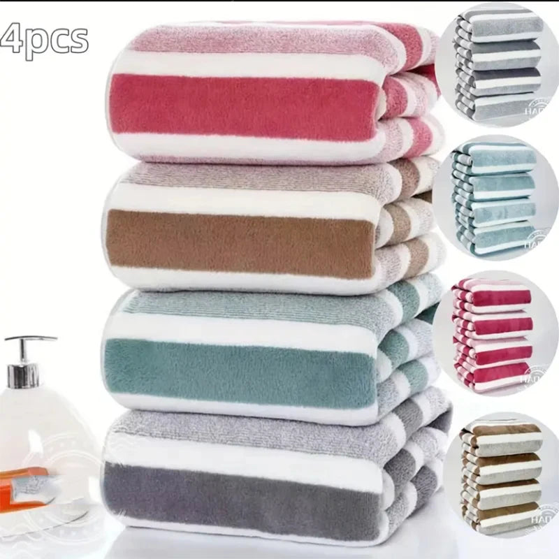 Striped Bath Towel Set