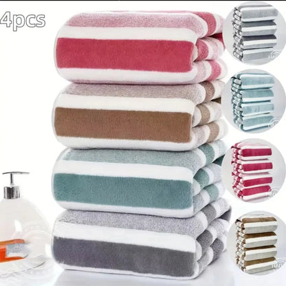 Striped Bath Towel Set