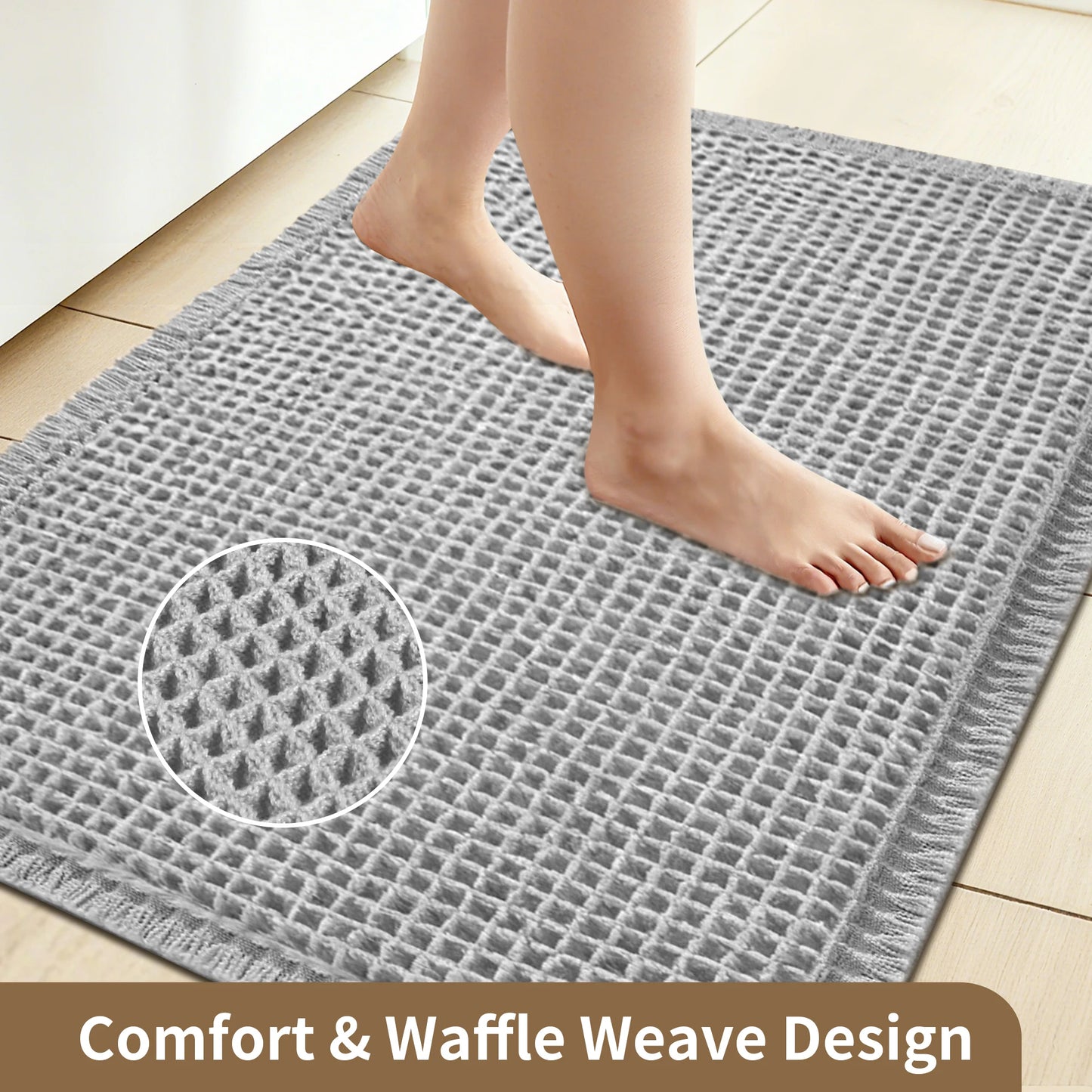 Waffle Bathroom Rugs