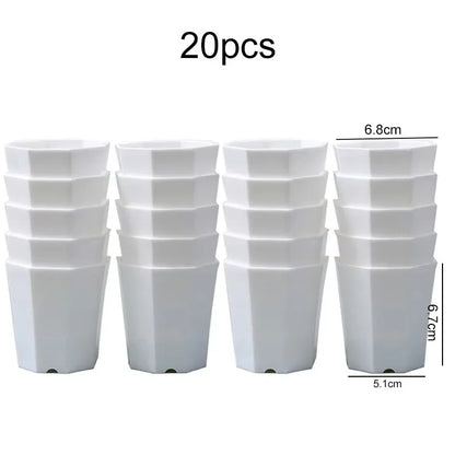 10/20pcs Octagonal Flower Pots