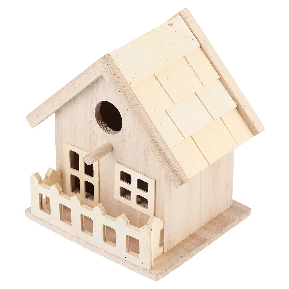 Wooden Bird House for Outdoor Use