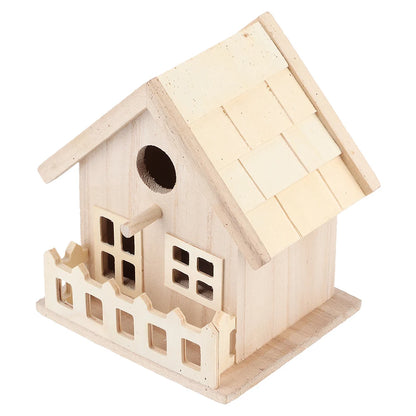 Wooden Bird House for Outdoor Use