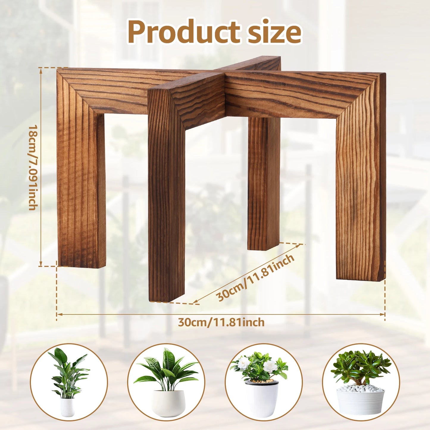 Indoor Wooden Plant Stand