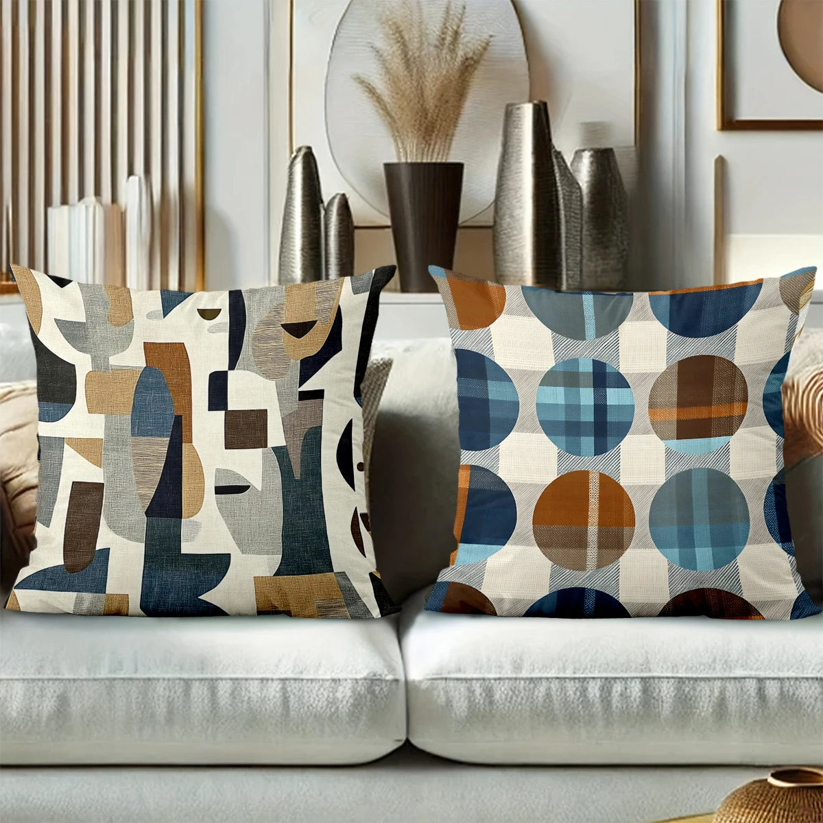 Modern Patterned Throw Pillow Covers