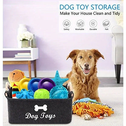 Felt Pet Toy Box for Pawsome Comforts
