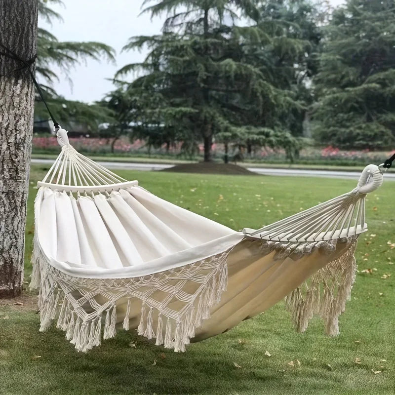 Bohemian Double Hammock for Outdoor Use