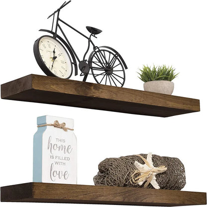 Wall Suspended Wooden Shelving