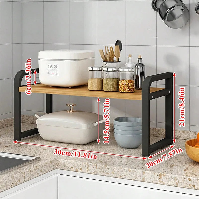 Kitchen Layered Shelves For Countertops